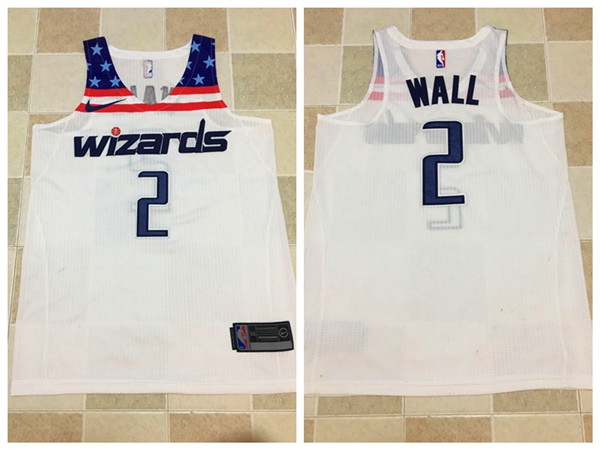 Men Washington Wizards 2 Wall White Nike NBA Jerseys